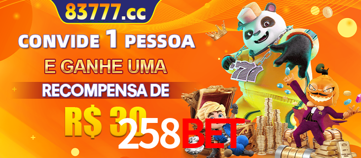 Banner institucional da 258BET sobre parceria de marcas e criação de uma marca de excelência, apresentando os mascotes de jogos populares como o Fortune Tiger.